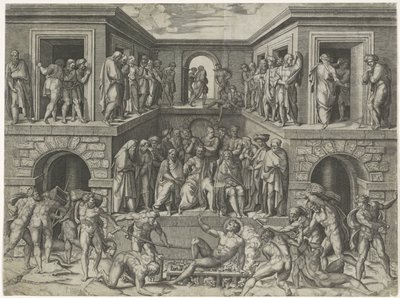 Szent Laurentius vértanúsága alkotó: Marcantonio Raimondi