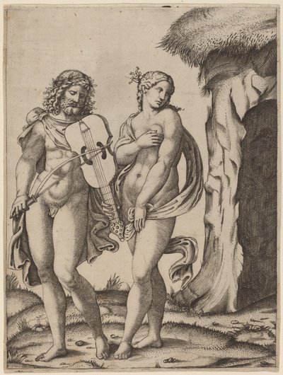 Orpheus és Eurydice alkotó: Marcantonio Raimondi