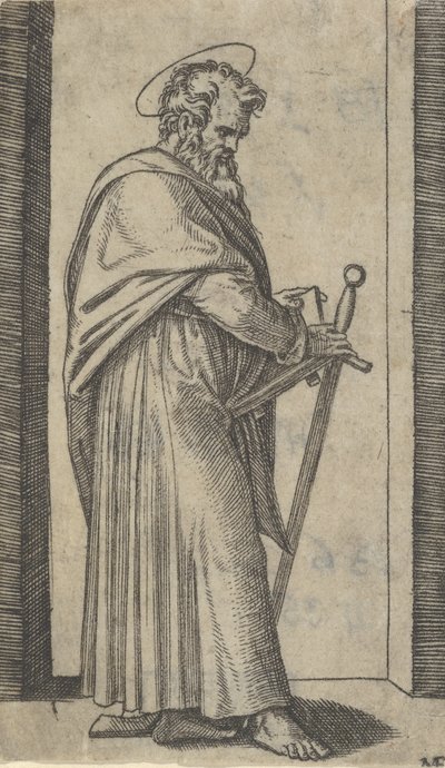 Szent Pál, kard a jobb kezében, a 