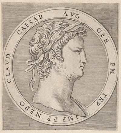 A római nagyszerűség tükre: Nero, A tizenkét császárból, kb. 1500-1534., kb. 1500-1534. alkotó: Marcantonio Raimondi