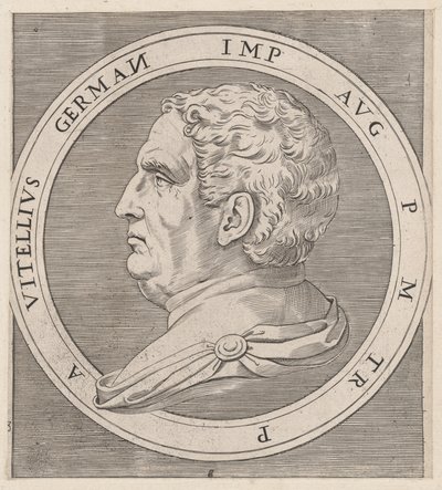 A nagyszerűség római tükre: Vitellius, A tizenkét Caesarból, kb. 1500-1534., kb. 1500-1534. alkotó: Marcantonio Raimondi