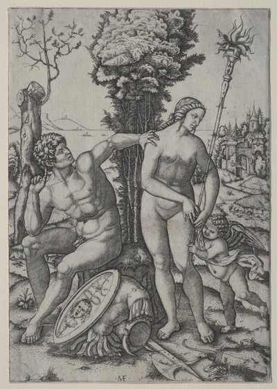 Vénusz, Mars és Ámor, 1508. alkotó: Marcantonio Raimondi