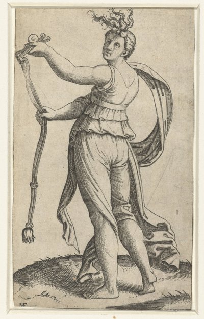 Nő lókantárral, mint a mértékletesség megszemélyesítése (Temperantia) alkotó: Marcantonio Raimondi