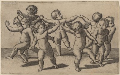 Ámor tánca alkotó: Marcantonio Raimondi after Raphael