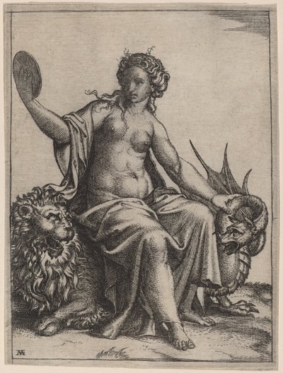 Óvatosság alkotó: Marcantonio Raimondi possibly after Raphael