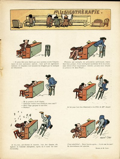 Illusztráció: Marcel Capy (1865-1941) a Le Rire-ben, 2012.03.30. - Zeneterápia - Zene, zongora alkotó: Marcel Amable O.L. Capy