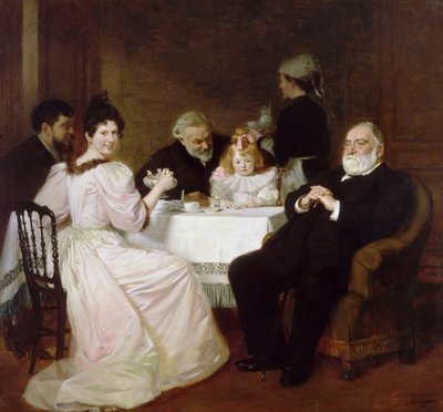 Családi összejövetel Madame Adolphe Brisson otthonában alkotó: Marcel Andre Baschet