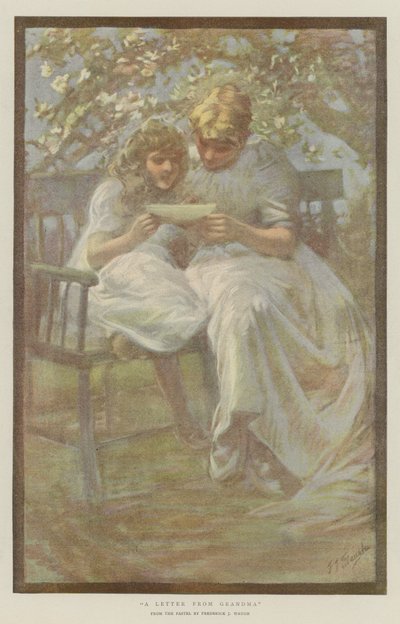 Levél a nagymamától (chromolitho) alkotó: Marcella M. Walker