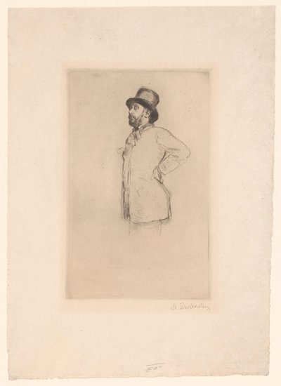 Edgar Degas portréja alkotó: Marcellin Gilbert Desboutin (signed by artist)