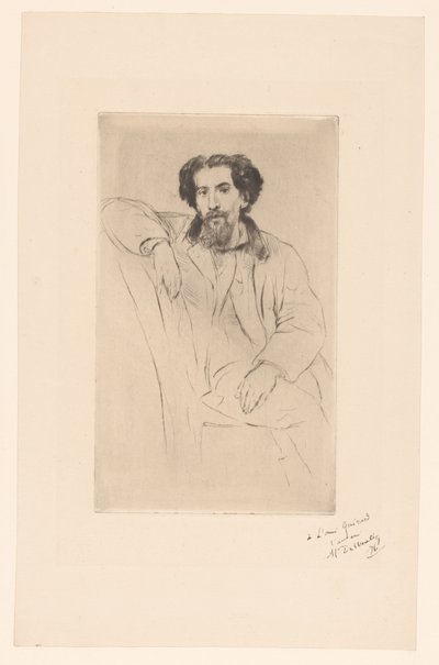 Henri Charles Guérard portréja alkotó: Marcellin Gilbert Desboutin (signed by artist)