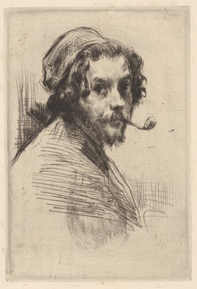 Marcellin Gilbert Desboutin önarcképe pipával alkotó: Marcellin Gilbert Desboutin