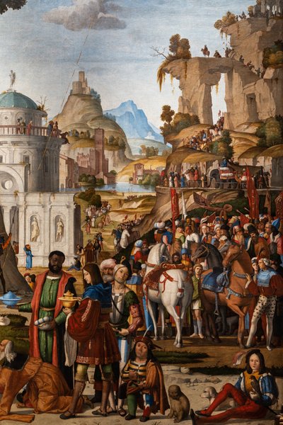 Bölcsek imádata, részlet alkotó: Marcello Fogolino