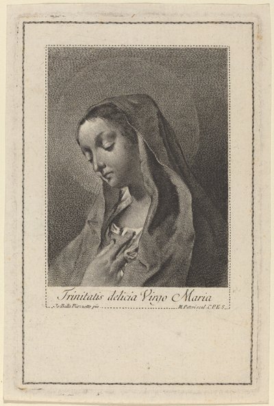 Az édes Szentháromság Szűz Mária alkotó: Marco Alvise Pitteri after Giovanni Battista Piazzetta