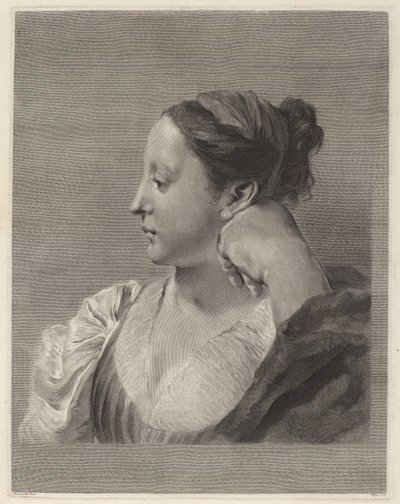 Fiatal nő a profilban alkotó: Marco Alvise Pitteri after Giovanni Battista Piazzetta