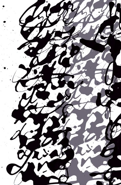 Asemic Writing, 2014 (tinta, papír) alkotó: Marco Campedelli