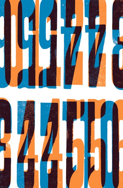 Számok, 2014 (fatípusú nyomtatás) alkotó: Marco Campedelli