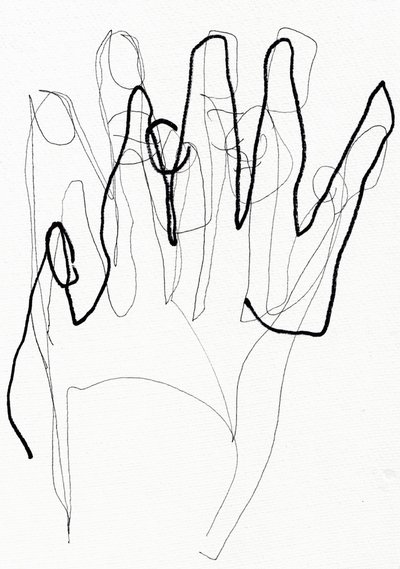 Psyco Hand, 2017 (toll és filctoll, papír) alkotó: Marco Campedelli