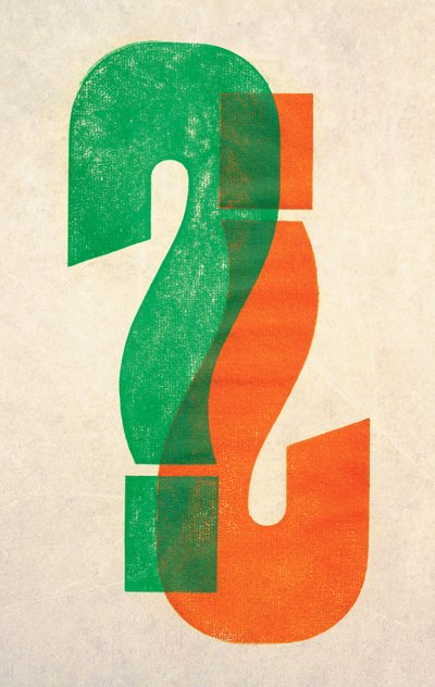 Kérdés, 2014 (fametszet nyomtatás papírra) alkotó: Marco Campedelli