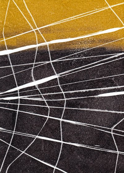Cím nélkül, 2024 (linóleum, papír) alkotó: Marco Campedelli