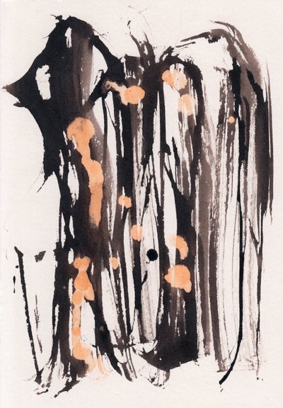 Wabi Sabi, 2018 (tinta és fehérítő, papír) alkotó: Marco Campedelli