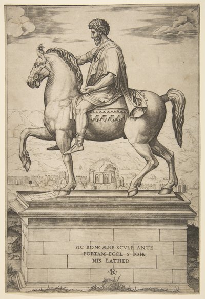 Marcus Aurelius lovas szobra, 1515-27. alkotó: Marco Dente