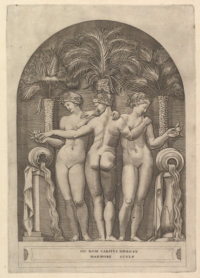 A római nagyszerűség tükre: A három grácia, kb. 1515-27. alkotó: Marco Dente
