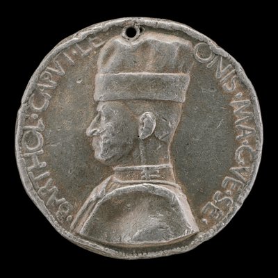 Bartolommeo Colleone of Bergamo, 1400-1475, Condottiere [előlap], 1454 vagy utána. alkotó: Marco Guidizani