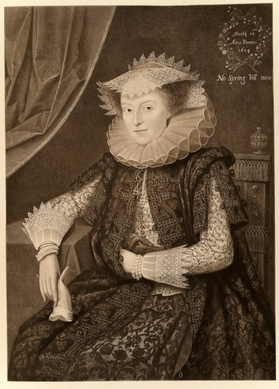 Mary Sidney, Pembroke grófnője, I. és VI. Jakabból, nyomtatta a Manzi Joyant & Co. Paris, 1904 (kollotípia) alkotó: Marcus Gheeraerts