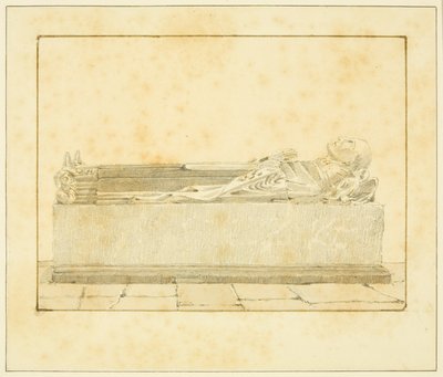 Canynges sírja Westbury dékánjaként a St Mary Redcliffe-ben (ceruza és akvarell papíron) alkotó: Marcus H. Homes