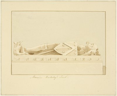 Maurice, Berkeley 7. grófjának képmása a bristoli katedrálisban (ceruza és akvarell papíron) alkotó: Marcus H. Homes