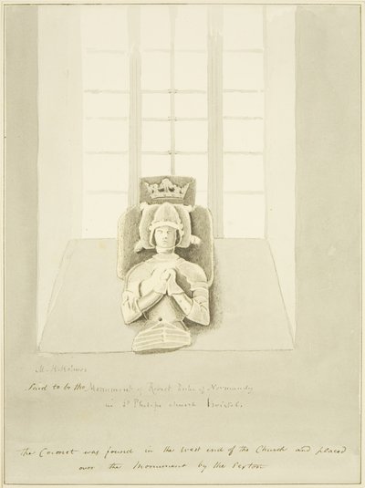 Róbert, Normandia hercegének képmása Szent Fülöpben (ceruza és akvarell papíron) alkotó: Marcus H. Homes