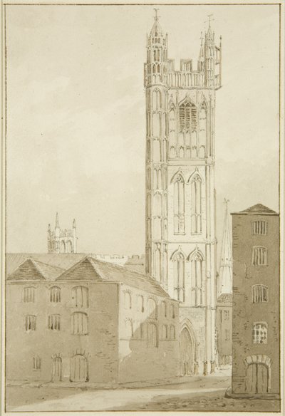 Szent István templom (ceruza és akvarell papíron) alkotó: Marcus H. Homes