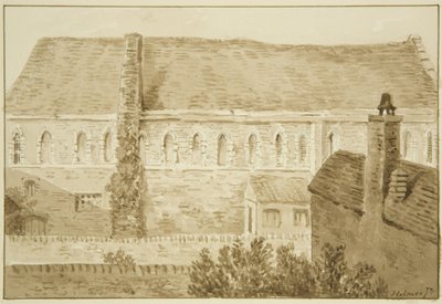A fekete, vagy dominikai, fráterek, Merchant Street (ceruza és akvarell papíron) alkotó: Marcus H. Homes