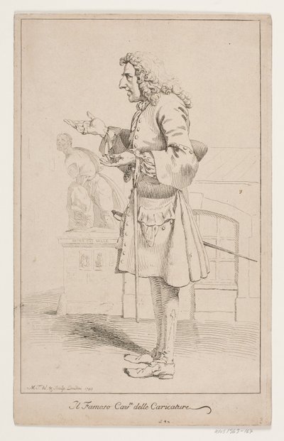 "A híres Cavre delle Caricature". Portræt Pier Leone Ghezzi (1674-1755) alkotó: Marcus Tuscher