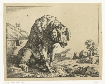 Koca a hátsó lábakon ülve Predators and Boars (sorozat címe) alkotó: Marcus de Bye