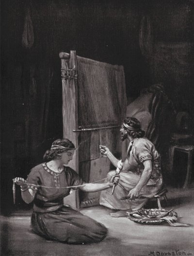 Babiloni szövőszék (litográfia) alkotó: Margaret (after) Dovaston
