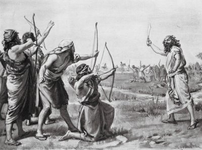 Szemita nomádok betörése (litográfia) alkotó: Margaret (after) Dovaston