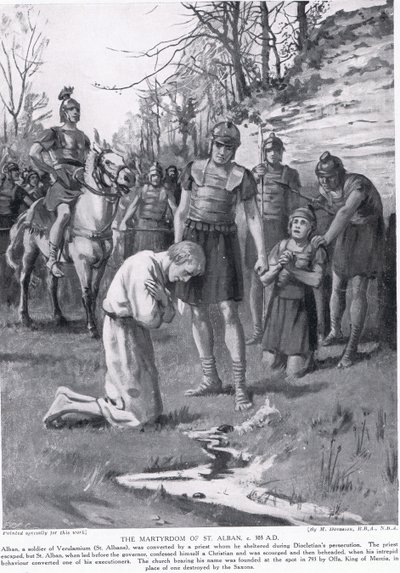 Szent Albán mártíromsága, illusztráció a "Hutchinson
