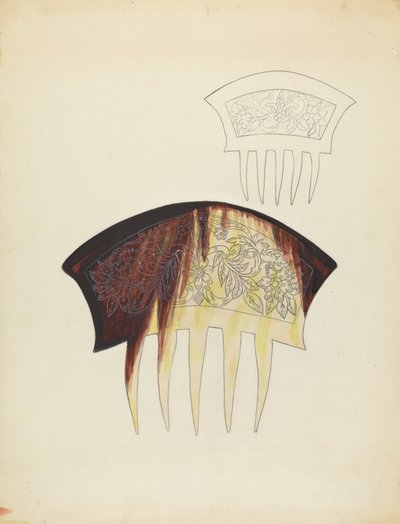 Fésű, c. 1940. alkotó: Margaret Concha