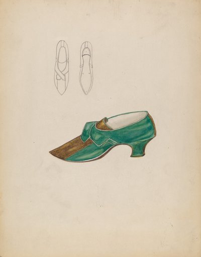 Papucs, c. 1936. alkotó: Margaret Concha