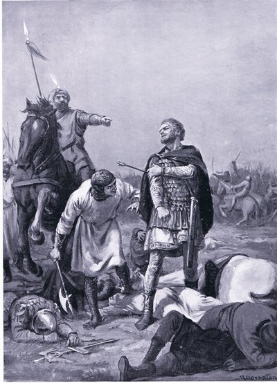 Romanus Diogenes császár elfogása Alp Arslanti által 1071-ben (litó) alkotó: Margaret Dovaston