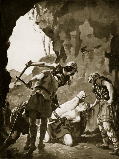 II. Konstantin, akit a dánok megöltek, Kr. u. 881, illusztráció a "Hutchinson