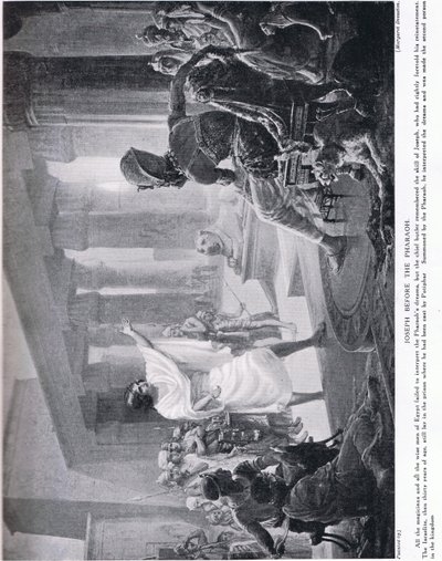 József a fáraó előtt, 1920 körül (litográfia) alkotó: Margaret Dovaston