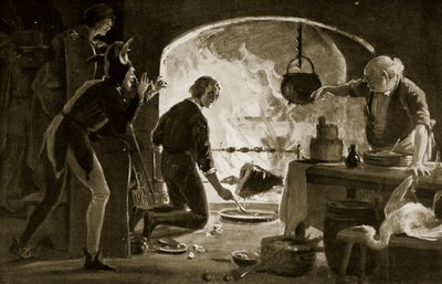Lambert Simnel a konyhában, illusztráció a "Hutchinson