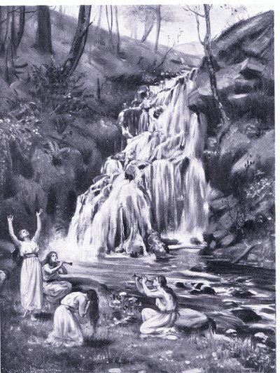 Adonisz elvesztését sirató föníciai leányok (litográfia) alkotó: Margaret Dovaston