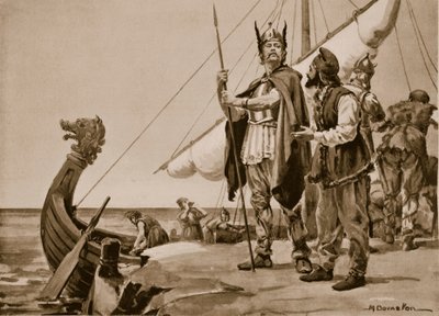 Rurik elindul a szlávok földjére, 862 (litó) alkotó: Margaret Dovaston