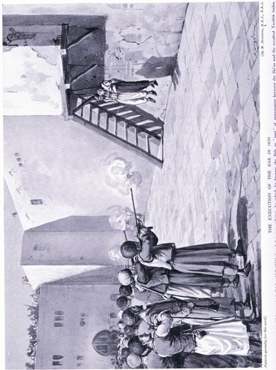 A Bab kivégzése 1850-ben (litográfia) alkotó: Margaret Dovaston