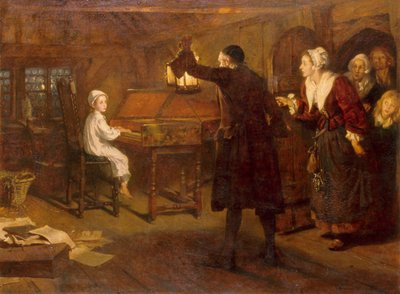 A gyermek Händel, akit szülei fedeztek fel alkotó: Margaret Isabel Dicksee