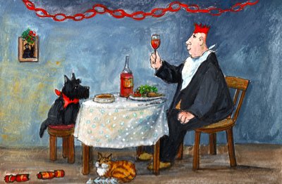 Karácsony ünneplése, 2014 (guache papíron) alkotó: Margaret Loxton