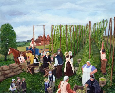 Komlószedés alkotó: Margaret Loxton